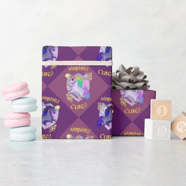 Rampierbar Niedliches Einhornwaschpapier Geschenkpapier (Babyparty)