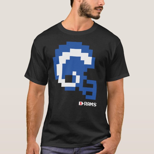 Rams Alternativer Tecmo Bowl Helmet T - Shirt (Vorderseite)