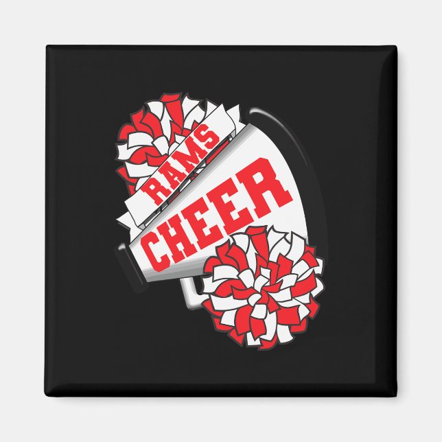 Rams Cheer Ck Zur Schule Cheerleading-Geist R  Magnet (Vorne)