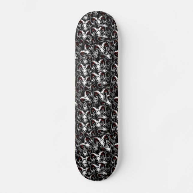 Rams Head Pattern Skateboard (Vorderseite)