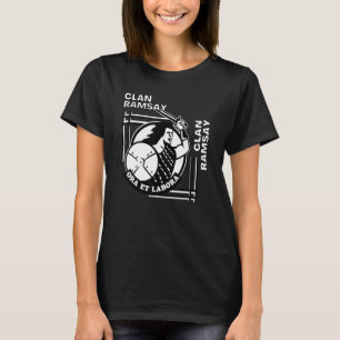 Ramsay-Clan Gälischer Wahlspruch Schwertkämpfer T-Shirt
