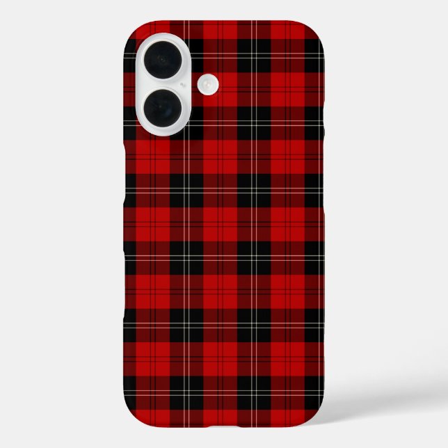 Ramsay Tartan Black and Red Kariert Case-Mate iPhone Hülle (Rückseite)