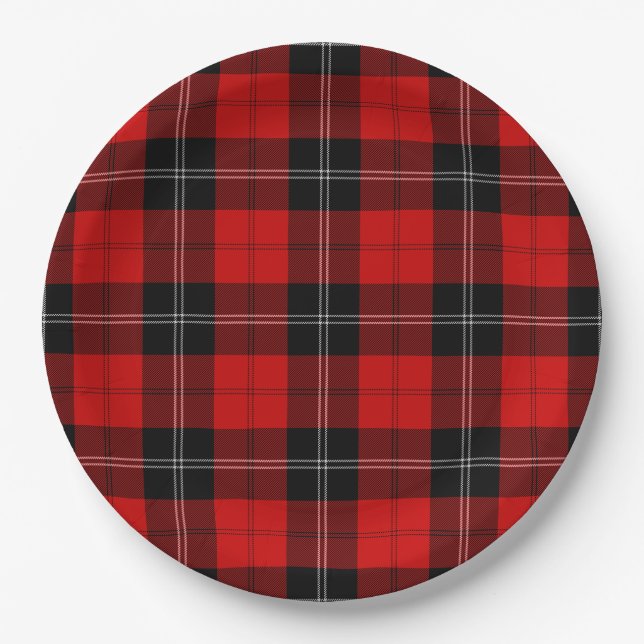 Ramsay Tartan kariert Pappteller (Vorderseite)