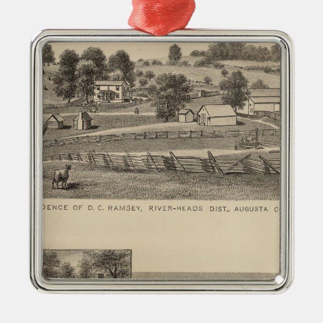 Ramsey, Williams-Wohnsitze Silbernes Ornament (Vorne)