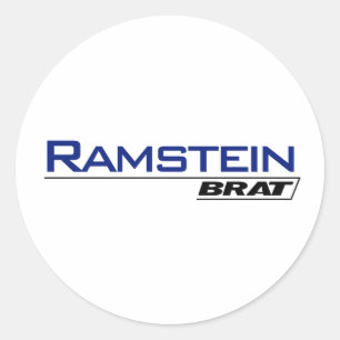 Ramstein Brat -A001L Runder Aufkleber