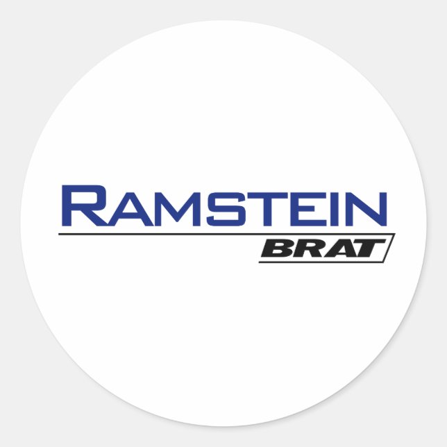 Ramstein Brat -A001L Runder Aufkleber (Vorderseite)