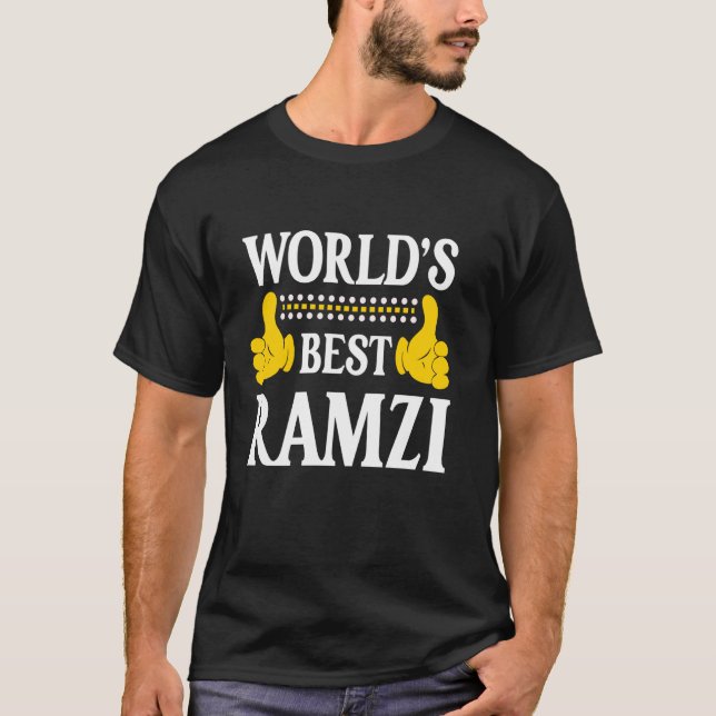 Ramzi Persönlicher Name Funny Vorname Weltbeste T-Shirt (Vorderseite)