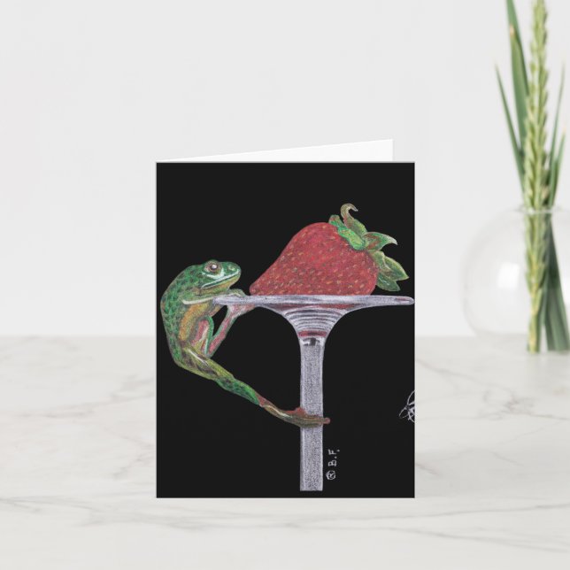 RANA ATRAPANDO UN FRESÓN DANKESKARTE (Vorderseite)