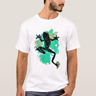 Rana Silvestre en Acuarela–Arte Natural en Tonos  T-Shirt