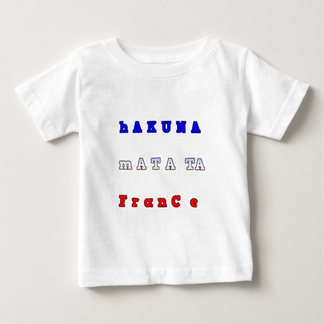 RANCE HAKUNA MATATA BLAUE WHITE RED UNITY FARBEN BABY T-SHIRT (Vorderseite)