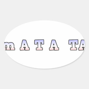 RANCE HAKUNA MATATA BLAUE WHITE RED UNITY FARBEN OVALER AUFKLEBER