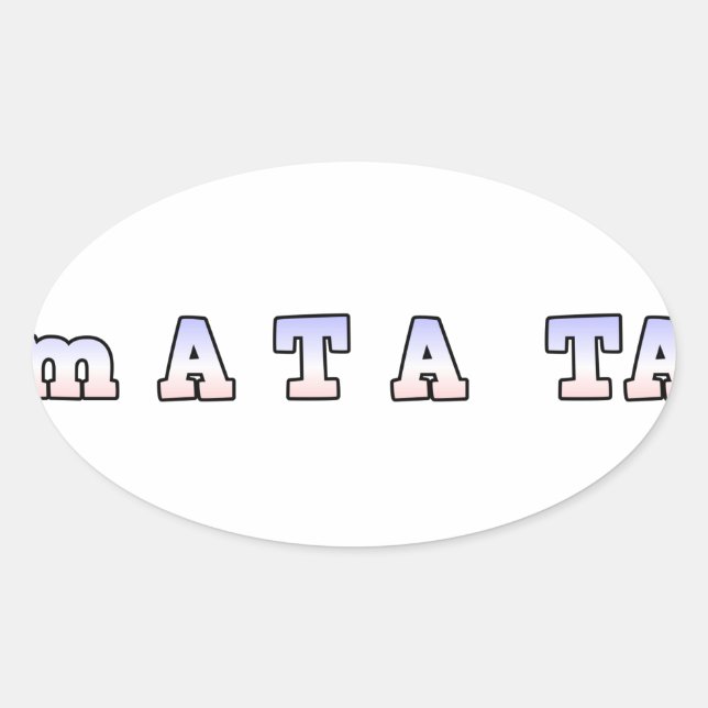 RANCE HAKUNA MATATA BLAUE WHITE RED UNITY FARBEN OVALER AUFKLEBER (Vorderseite)