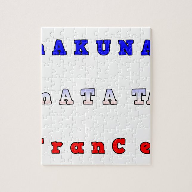 RANCE HAKUNA MATATA BLAUE WHITE RED UNITY FARBEN PUZZLE (Vertikal)