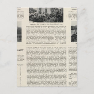 Ranch der Tafelhütte, Kalifornien Postkarte