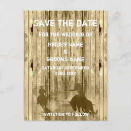 Ranch des Wilden Westerns Save the Date Ankündigungspostkarte