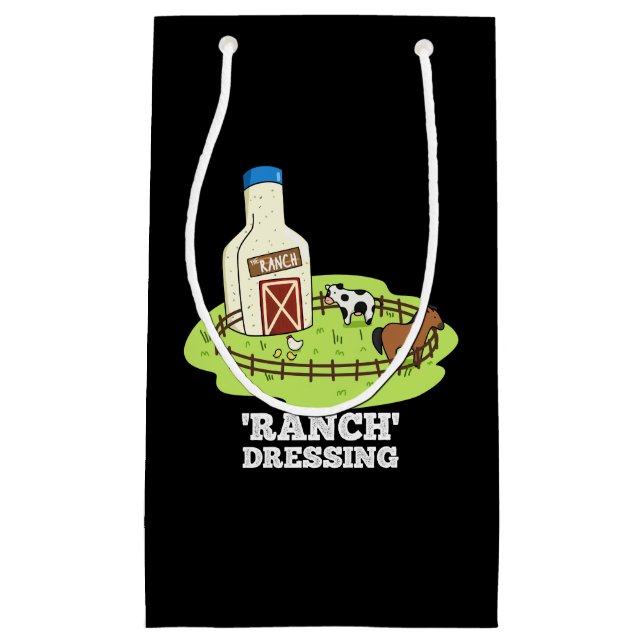 Ranch Dressing Funny Food Puff Dark BG Kleine Geschenktüte (Vorderseite)