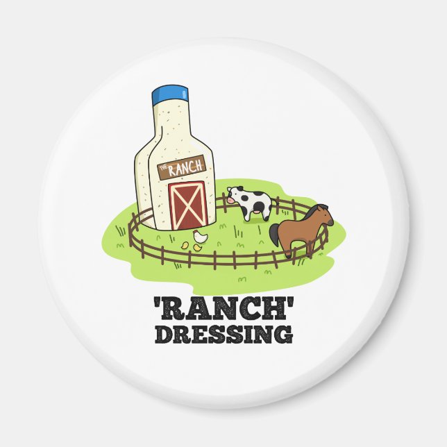 Ranch Dressing Funny Food Puff Magnet (Vorne)