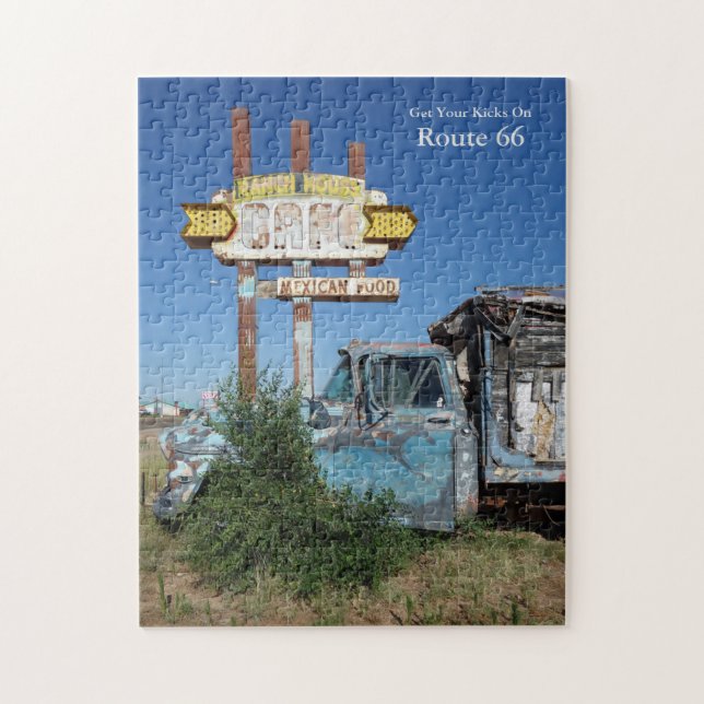 Ranch House Cafe Sign auf Route 66 Puzzle (Vertikal)