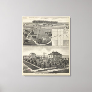 Ranch Isaacs Mulholland und Wohnsitz, Kansas Leinwanddruck