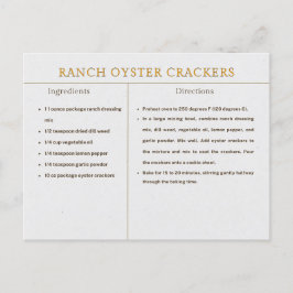 Ranch Oyster Crackers Rezept Erntedank Food Postkarte