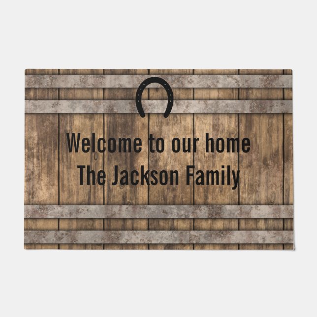 Ranch Rustic Barnwood Fußmatte (Vorderseite)