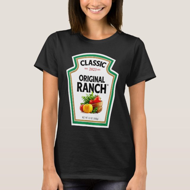 Ranch Sauce Green Salad Dressing Halloween Costume T-Shirt (Vorderseite)