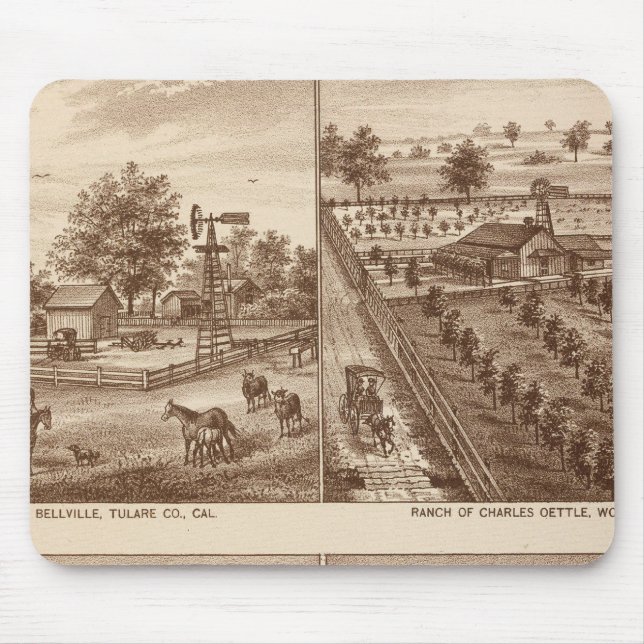 Ranch, Stall, Tulare Co., Cal Mousepad (Vorne)