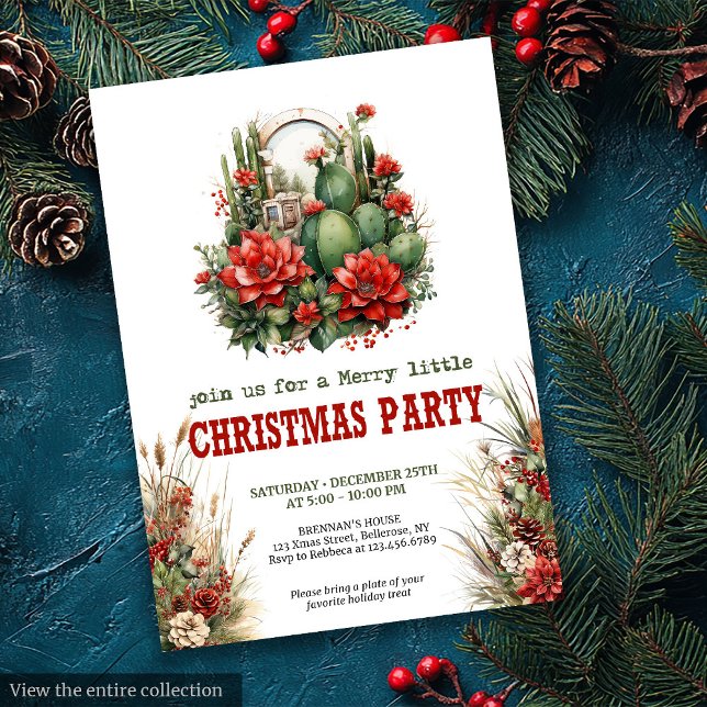 Ranch-Stil-Weihnachtsfeier druckbare Einladung (Ranch style Christmas party printable invite

)