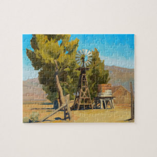 Ranch Windmill, Carson, Nevada, Maynard Dixon Puzzle
