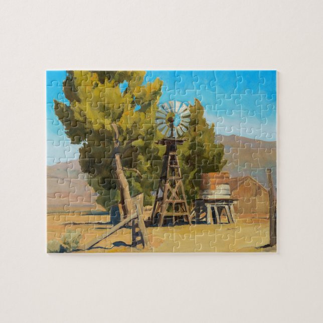 Ranch Windmill, Carson, Nevada, Maynard Dixon Puzzle (Horizontal)