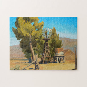 Ranch Windmill, Carson, Nevada, Maynard Dixon Puzzle