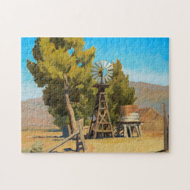 Ranch Windmill, Carson, Nevada, Maynard Dixon Puzzle (Horizontal)