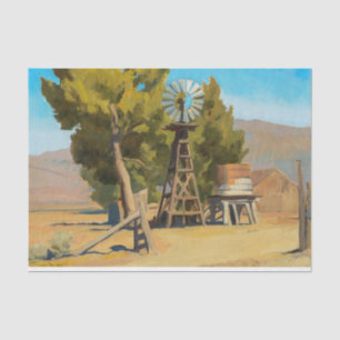 Ranch Windmill, Carson, Nevada, Maynard Dixon Seidenpapier