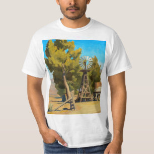 Ranch Windmill, Carson, Nevada, Maynard Dixon T-Shirt