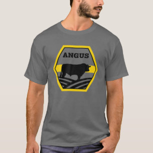 Rancher Cattle Bauer - Angus Cow T-Shirt