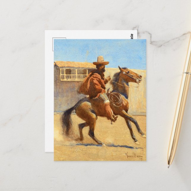 Ranchero aus dem alten Kalifornien von Maynard Dix Postkarte (Vorderseite/Rückseite Beispiel)