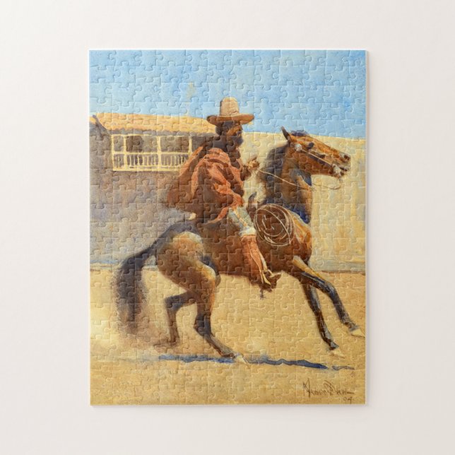 Ranchero aus dem alten Kalifornien von Maynard Dix Puzzle (Vertikal)