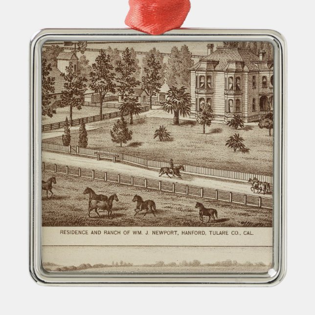 Ranches, Hanford, Cal Ornament Aus Metall (Vorne)