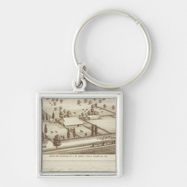 Ranches, Visalia, Cal Schlüsselanhänger (Vorne)