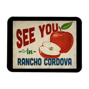 Rancho Cordova Kalifornien Apfel - Vintage Reise Magnet