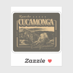 RANCHO CUCAMONGA CALIFORNIA - CUCAMONGA PEAK AUFKLEBER