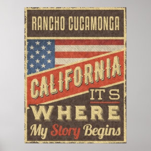 Rancho Cucwithin a California Poster