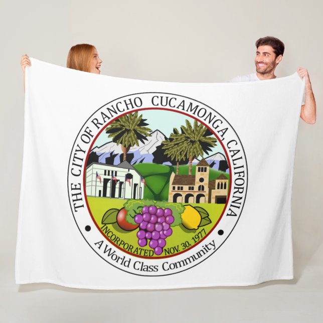 Rancho CucZIA (Kalifornien) City Siegel Fleecedecke (Beispiel)