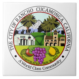 Rancho CucZIA (Kalifornien) City Siegel Fliese