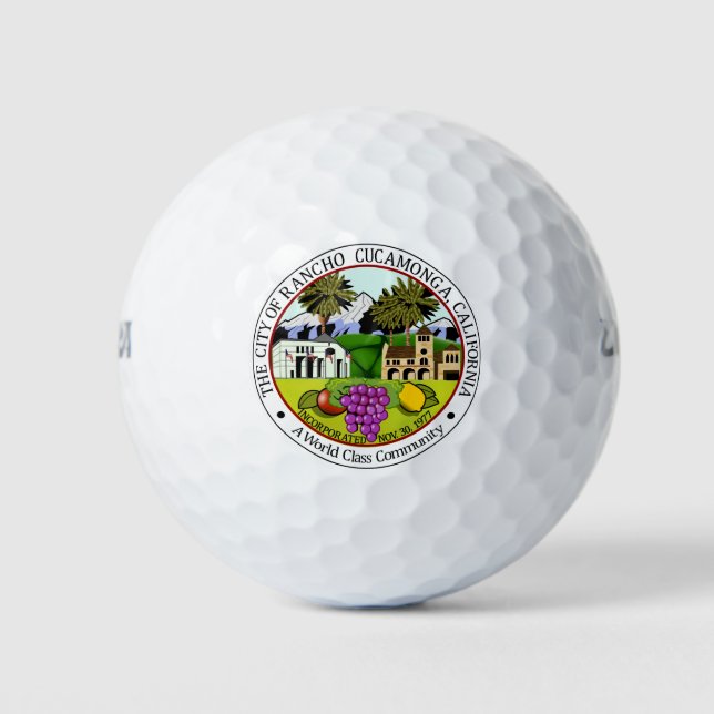 Rancho CucZIA (Kalifornien) City Siegel Golfball (Vorderseite)