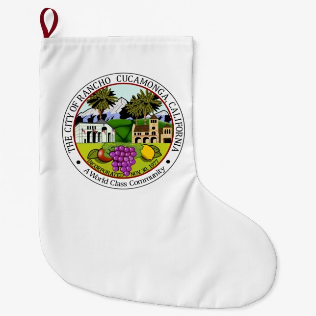 Rancho CucZIA (Kalifornien) City Siegel Großer Weihnachtsstrumpf (Vorderseite)