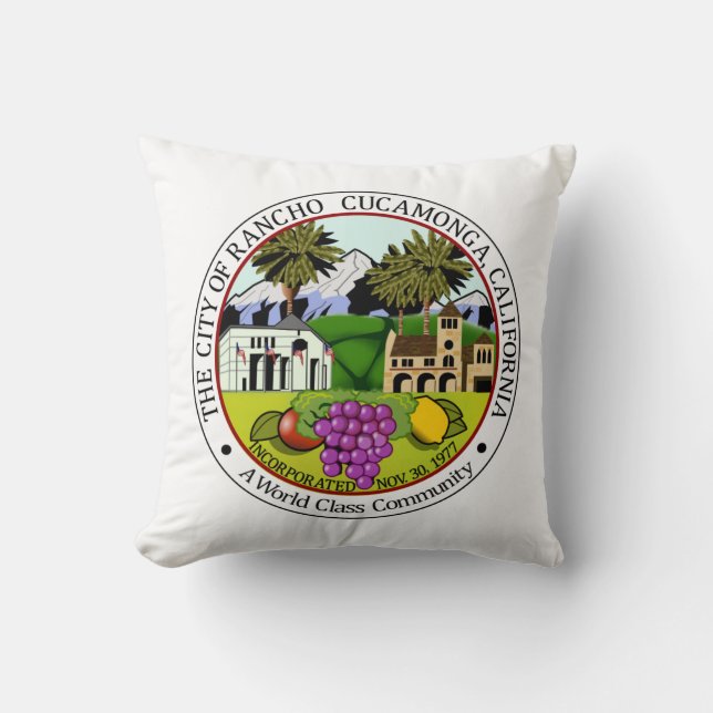 Rancho CucZIA (Kalifornien) City Siegel Kissen (Vorderseite)