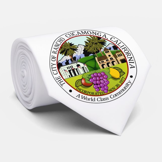 Rancho CucZIA (Kalifornien) City Siegel Krawatte (Gerollt)