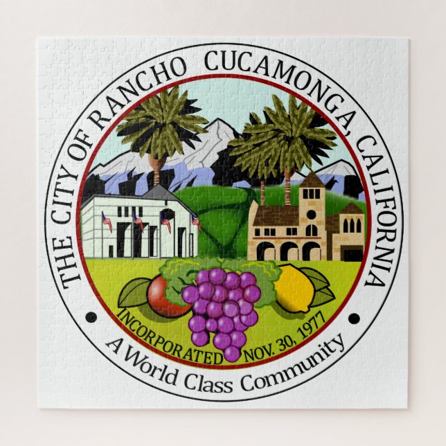 Rancho CucZIA (Kalifornien) City Siegel Puzzle (Vertikal)