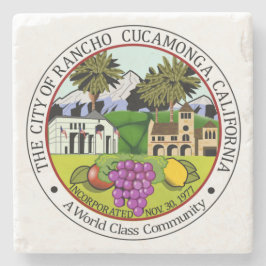 Rancho CucZIA (Kalifornien) City Siegel Steinuntersetzer